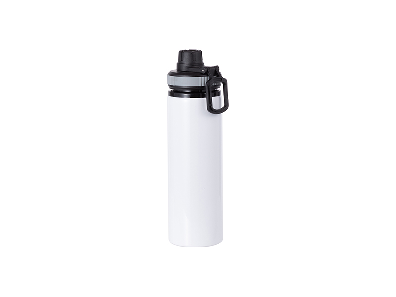 28oz/850ml Sublimation Blanks Alu Water Bottle with Color Cap (White ...