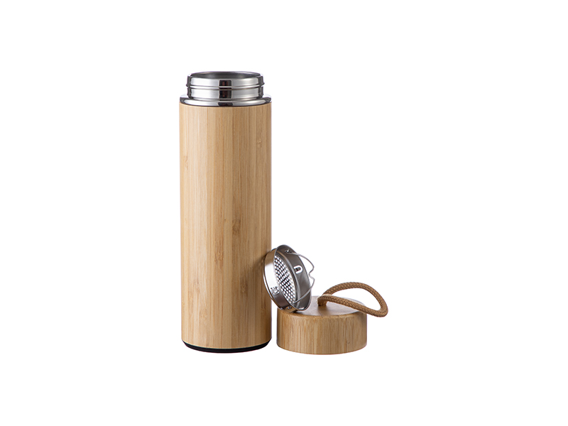 16oz/450ml Engraving Blanks Bamboo Skinny Thermal Tumbler w/ Bamboo Lid ...