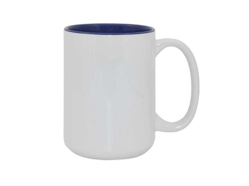 Sublimation 15oz Two Tone Color Mugs Blue Jtrans Heat Press Machine