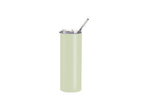 Sublimation 20oz/600ml Stainless Steel Tumbler with Straw &amp; Lid(Matte, Light Green)