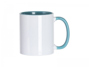 Wholesale 11oz Sublimation Blanks Clear/Frosted Glass Mug with Handle