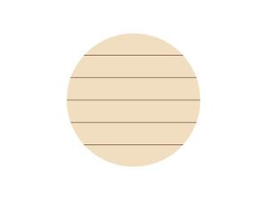 Sublimation Blanks Round Plywood Sign w/ Stripes (φ30.5*1.5cm)