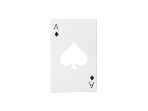 Sublimation Blanks Full White Stainless Steel Bottle Opener (Poker, 5.5*8.5cm)