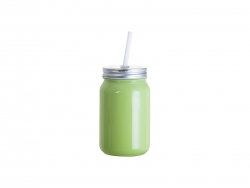 Sublimation Blanks 15oz/450ml Full Color Mason Jar no Handle (Green)