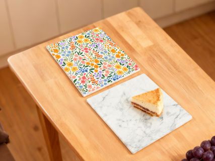 Sublimation Rectangle Marble Texture Placemat w/ Non-Slip Pad (19*23cm/ 7.48&quot;x9.05&quot;)