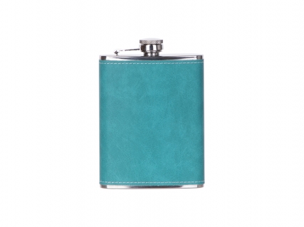 Sublimation 8oz/240ml Stainless Steel Flask with PU Cover (Green)