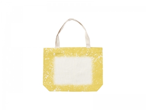 Sublimation Blanks Yellow Bleached Starry Linen Tote Bag