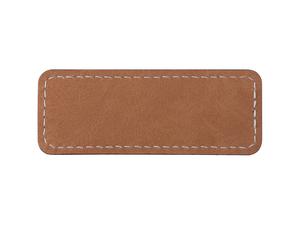 Sublimation PU Leather Badge Name Tag (Brown, Small Rectangle)