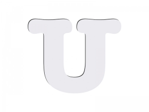 Sublimation HB Letters -U (10*10cm)